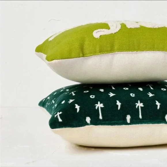 2pk 10"x10" 'Grow with The Flow' Square Decorative Pillows Green - Opalhouse - Picture 4 of 4